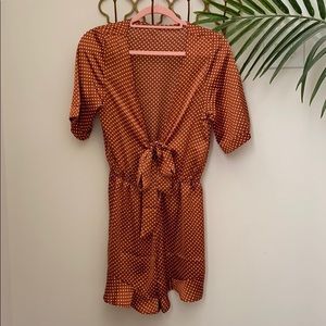 V-neck romper